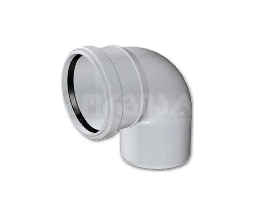 მუხლი 125მმ 90* +GF+ (PVC) — საკანალიზაციო მილი